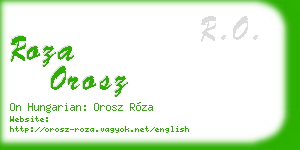 roza orosz business card
